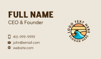 Surfing Wave Beach Business Card Design