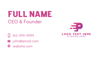 Letter P Digital Business Business Card Design