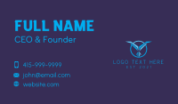 Aviation Company Letter V Business Card Design