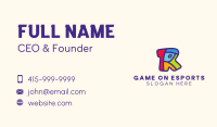 Colorful Letter R Business Card