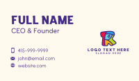 Colorful Letter R Business Card