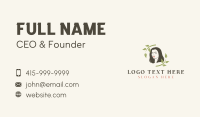 Woman Hair Leaf Branch Business Card