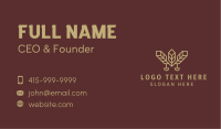 Gold Notary Leaf Scale Business Card