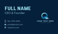 Road Construction Letter Q Business Card