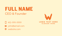 Liquid Soda Letter W Business Card Design