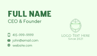Tea Leaf Line Art Business Card Design
