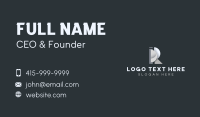 Construction Builder Letter R Business Card Design