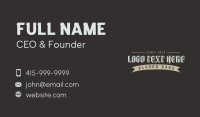 Clothing Brand Wordmark Business Card