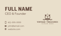 Vintage Grunge Horseshoe Business Card Image Preview