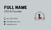 Grungy Sports League Lettermark Business Card