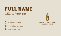 Yellow Candle Flame Business Card