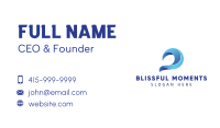 3D Blue Wave Surfer Business Card Image Preview