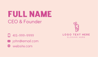 Pink Chubby Bunny Business Card