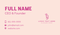 Pink Chubby Bunny Business Card Design