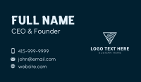 Abstract Triangle Line Business Card