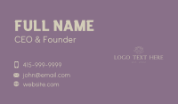 Elegant Flower Serif Wordmark Business Card