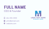 Thunder Bolt Letter M  Business Card Design