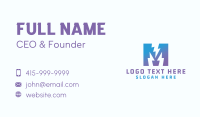 Thunder Bolt Letter M  Business Card