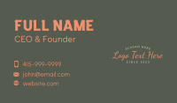 Classic Script Wordmark Business Card