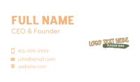 Quirky Fun Wordmark Business Card Design