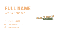 Quirky Fun Wordmark Business Card Image Preview