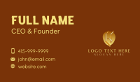 Abstract Gold Ribbon Letter Business Card