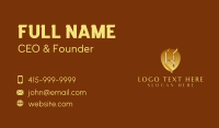 Abstract Gold Ribbon Letter Business Card Design