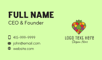Heart Farm Stained Glass Business Card Design