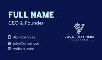 Digital Tech Letter V Business Card