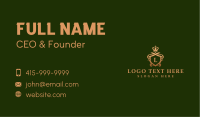 Deluxe Ornate Crown Crest Business Card