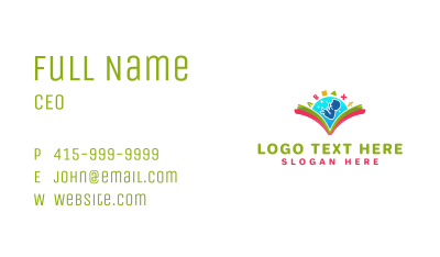 Book Child Learning Business Card