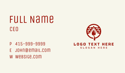 Trowel Brick Masonry Business Card Image Preview