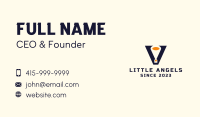 Letter V Speakerphone Business Card