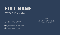 Fashion Business Wordmark Business Card