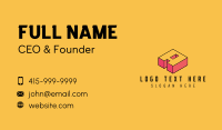 3D Pixel Letter A Business Card Design