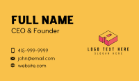 3D Pixel Letter A Business Card