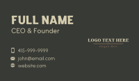 Elegant Business Wordmark Business Card