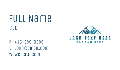 Industrial Handyman Hammer Business Card Image Preview