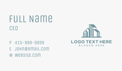 Corporate Building Contractor Business Card Image Preview