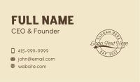 Rustic Industry Firm Business Card