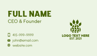 Bear Paw Print Forest  Business Card