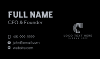 Professional Stripe Company Business Card Design