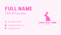 Pink Bunny Rabbit Business Card Design