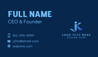 Corporate JK Monogram Business Card Design