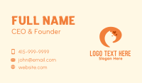 Orange Cat Pet Care Business Card Design