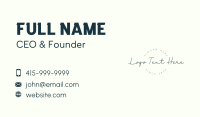 Elegant Handwritten Wordmark Business Card
