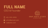 Burger Food Snack Business Card