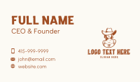 Brown Cowgirl Hat Beauty Business Card