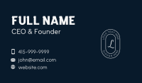 White Oval Business Business Card