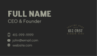 Classic Gothic Wordmark Business Card